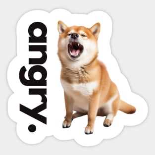 Angry Shiba Inu Light Sticker